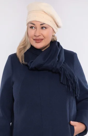 Pălărie crem din amestec de angora