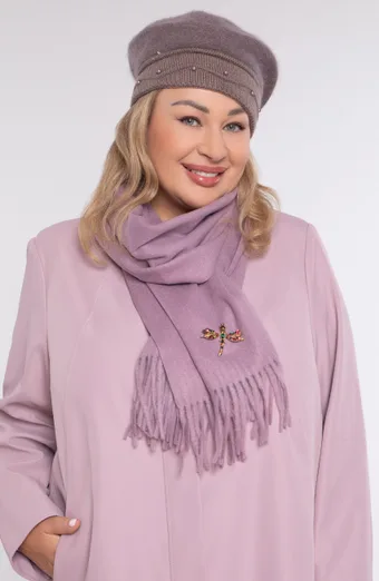 Pălărie maro din amestec de angora