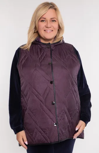 vestă matlasată violet