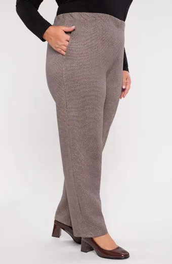 Pantaloni călduroși maro și bej