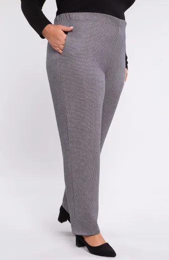 Pantaloni călduroase bleumarin și bej