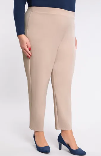 Pantaloni eleganti bej deschis