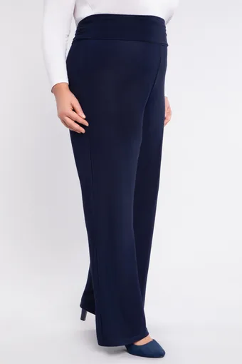 Pantaloni bleumarin cu talie subțire