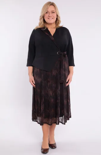 Rochie neagră cu decorațiuni din catifea
