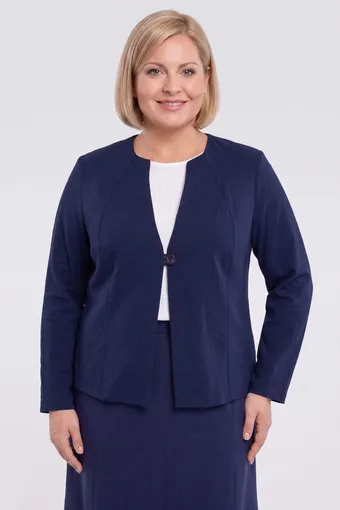 sacou de in bleumarin cu buzunare
