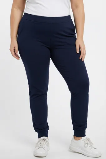pantaloni de trening bleumarin cu șnur de strângere