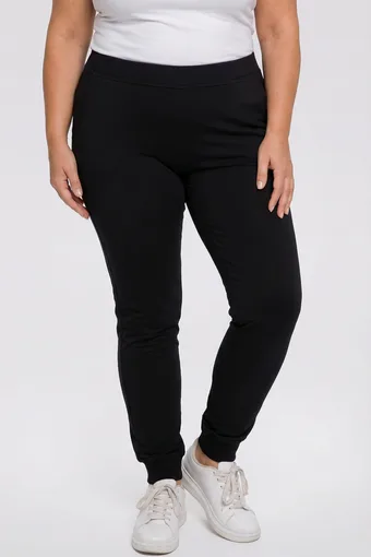 pantaloni de trening negri cu șnur de strângere