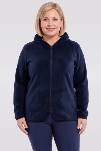 hanorac din polar bleumarin