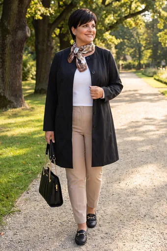 Palton negru elegant