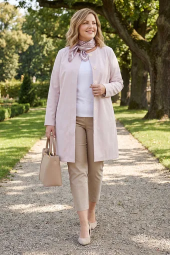 Palton elegant crem