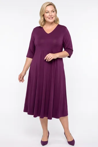 Rochie evazată violetă