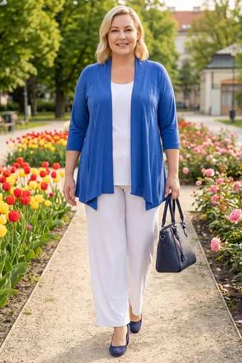 Pelerină din viscoză cardigan cu flori de porumb