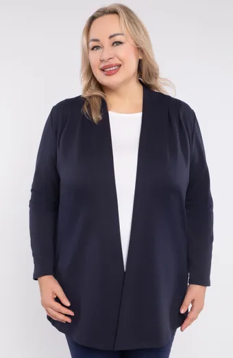 Pelerină bleumarin de cardigan de zi cu zi cu buzunare