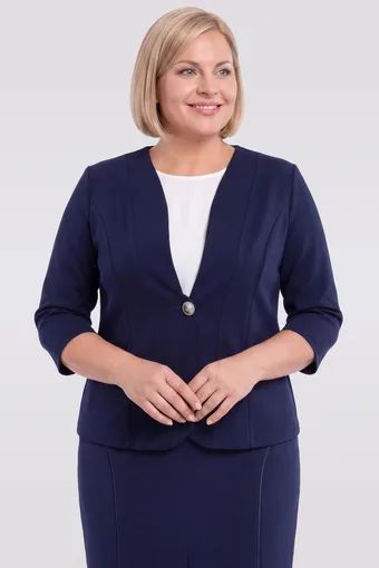 sacou scurtă bleumarin