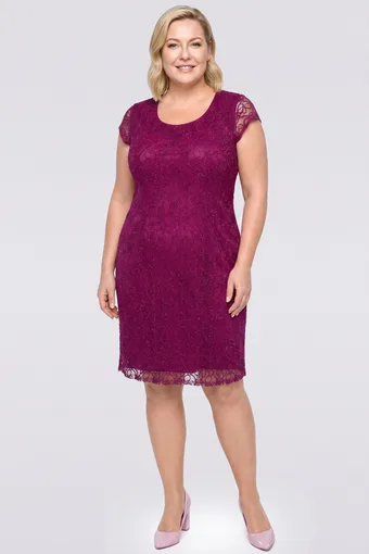 Rochie roz din dantelă