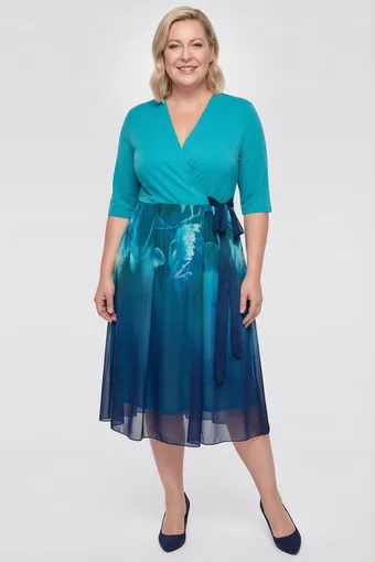Rochie cu model albastru