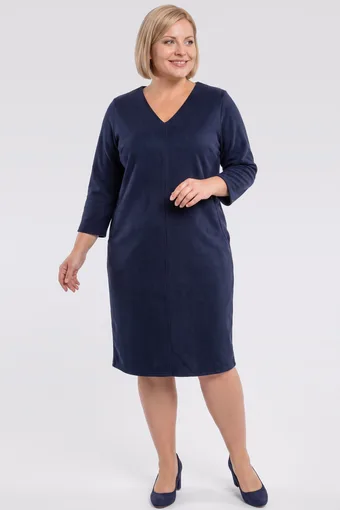 Rochie întoarsă bleumarin