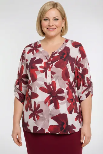 Bluză cu model vișiniu