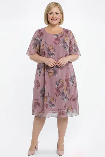 Rochie florală roz închis