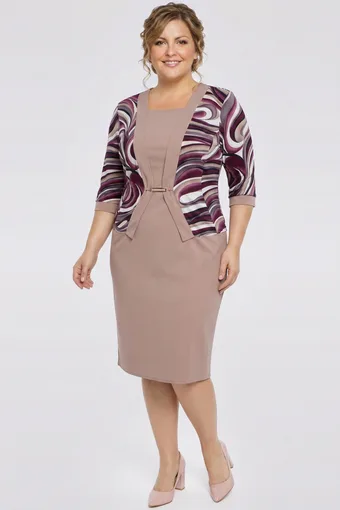 Rochie cu jachetă imitație, modele bordo și gri