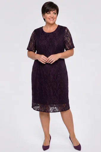 rochie din dantelă închis