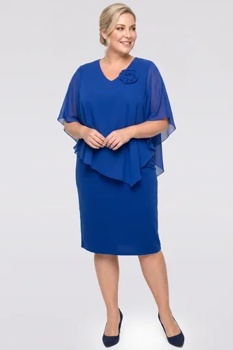 Rochie albastră cu trandafir