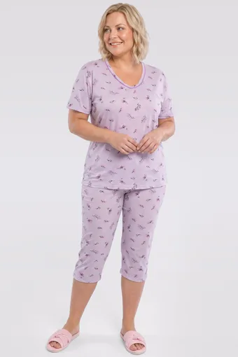 pijama florale violet deschis