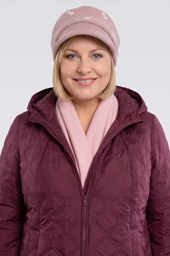 Pălărie roz deschis cu model