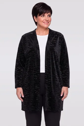cardigan neagră cu modele gri