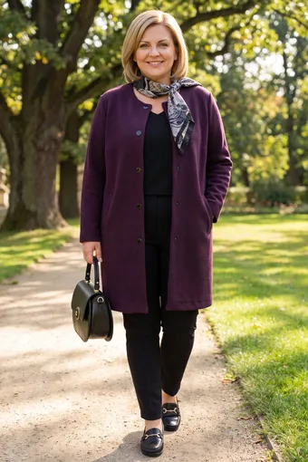 palton drept violet