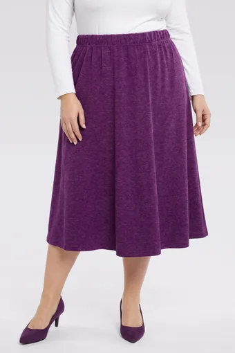 Fustă caldă violetă cu imprimeu de găină