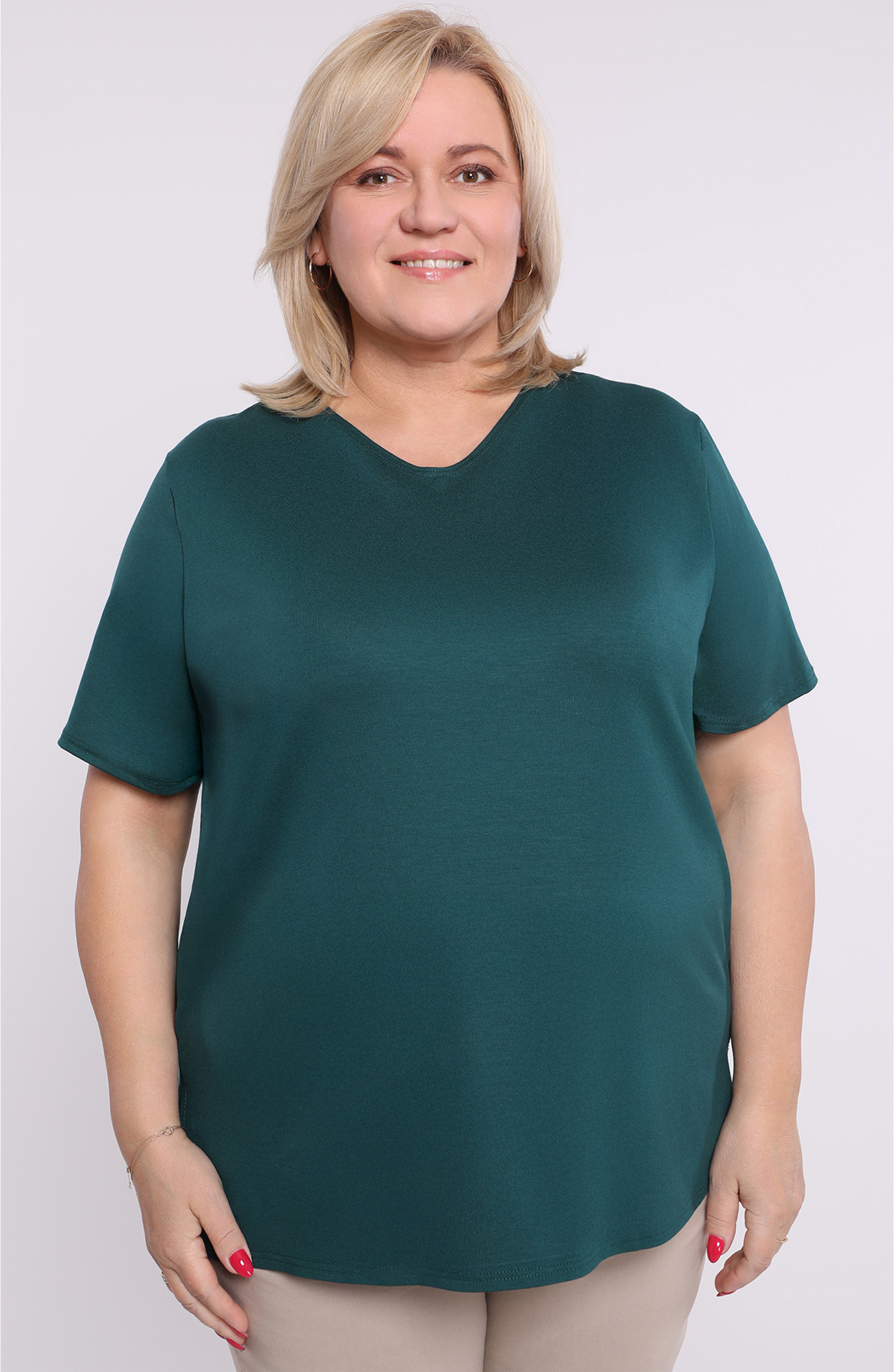 Bluză verde închis tricotată