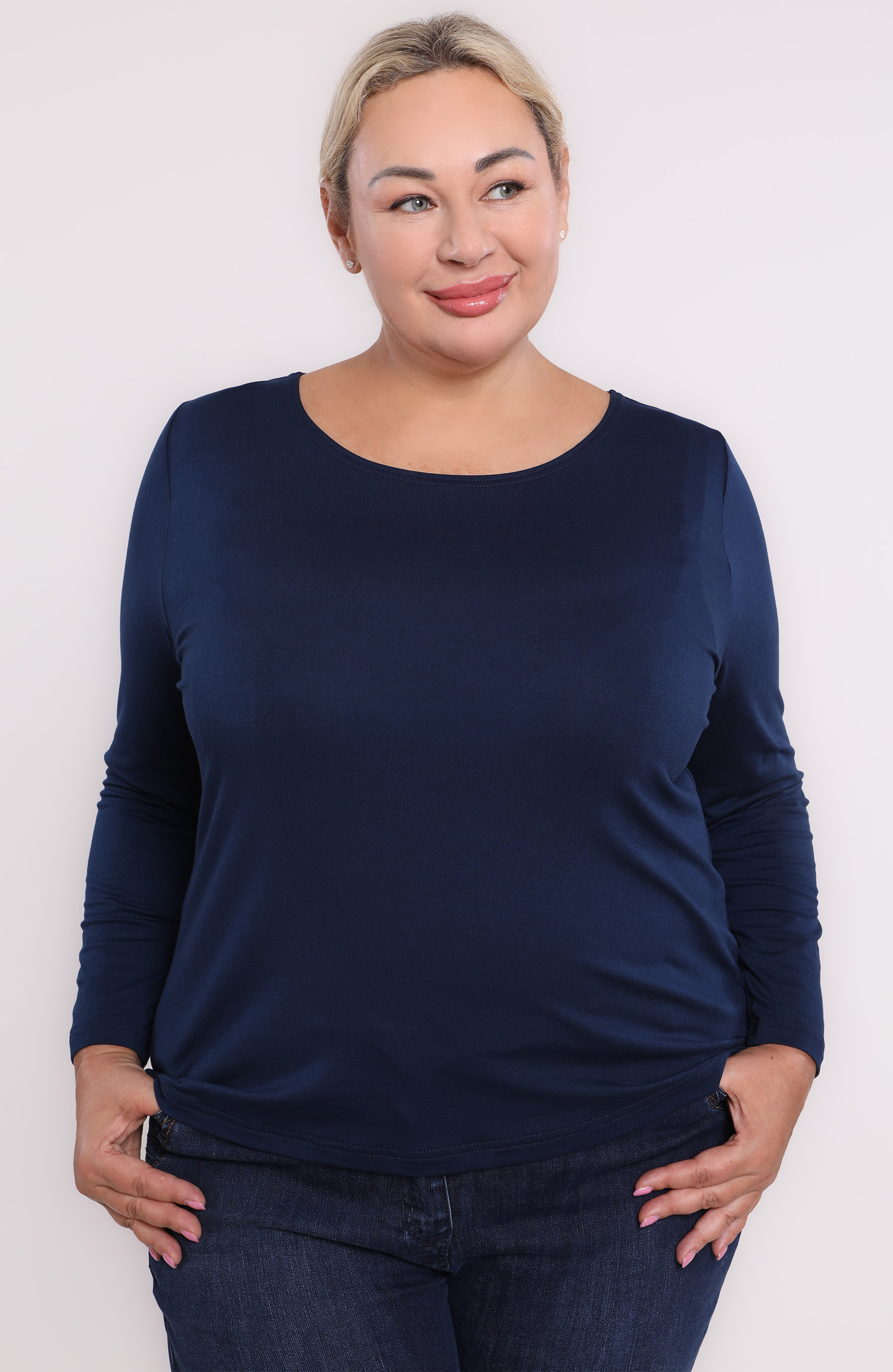 Bluză uni bleumarin