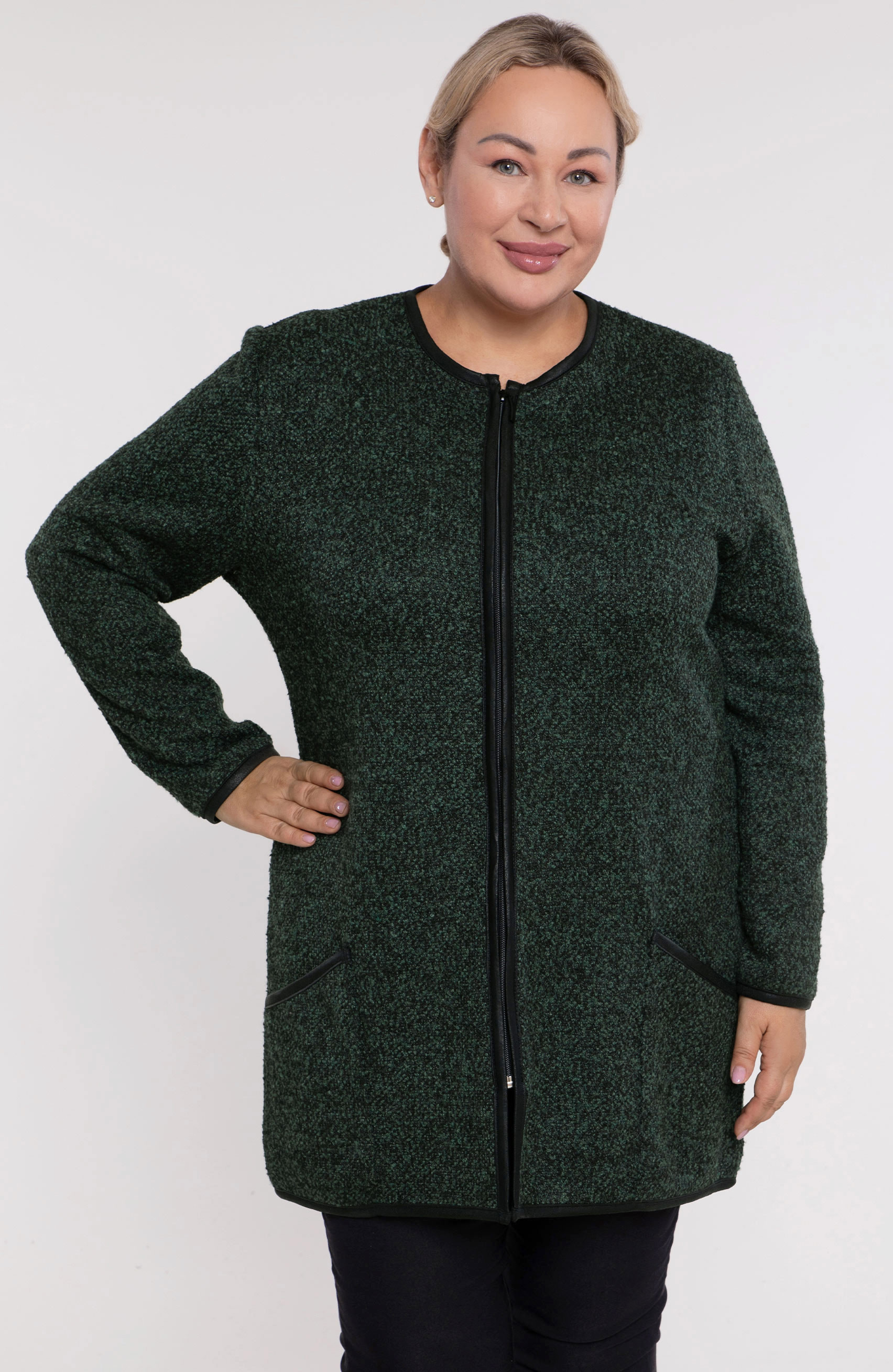 Pulover verde și negru