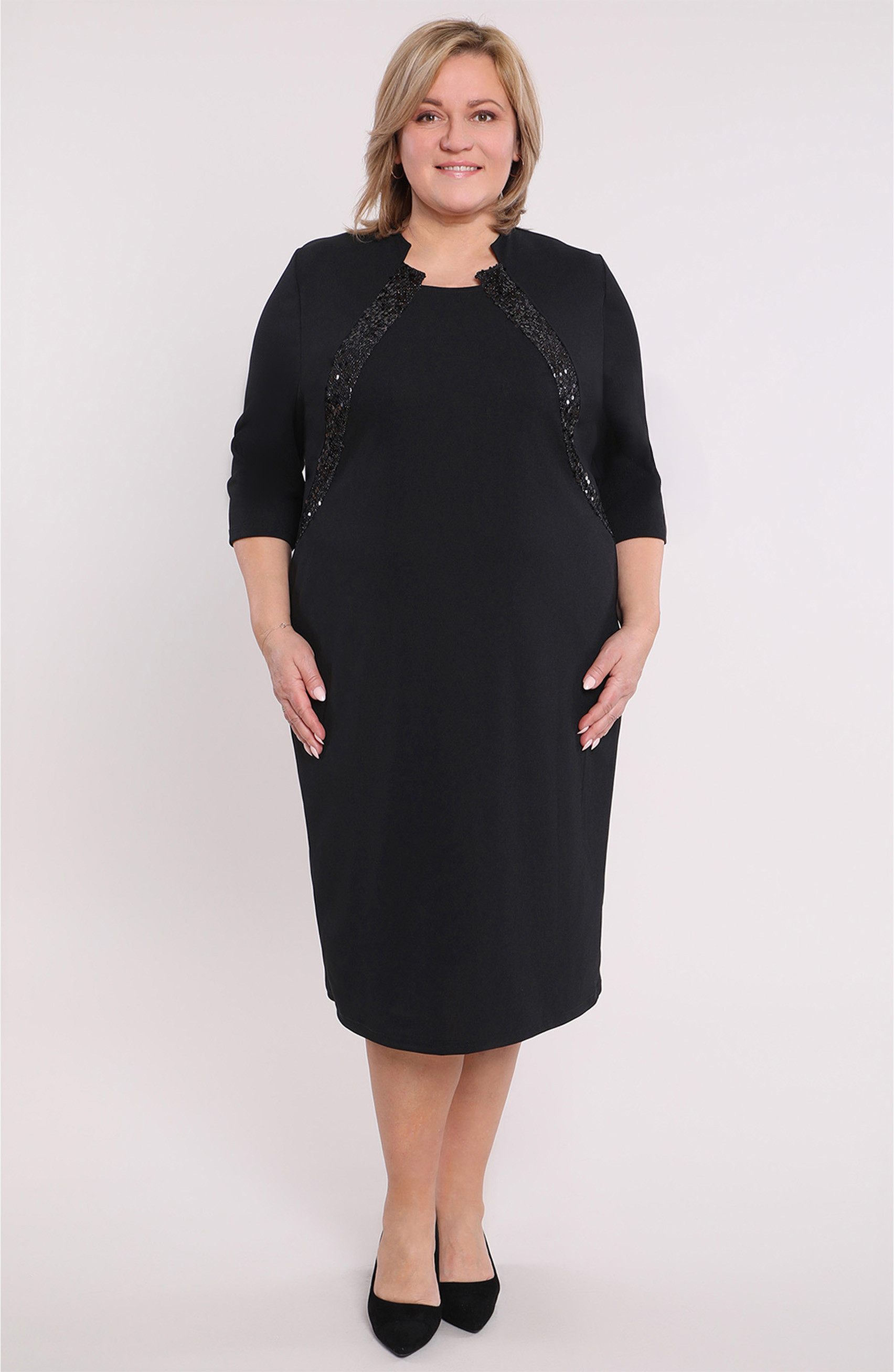 Rochie neagra cu paiete