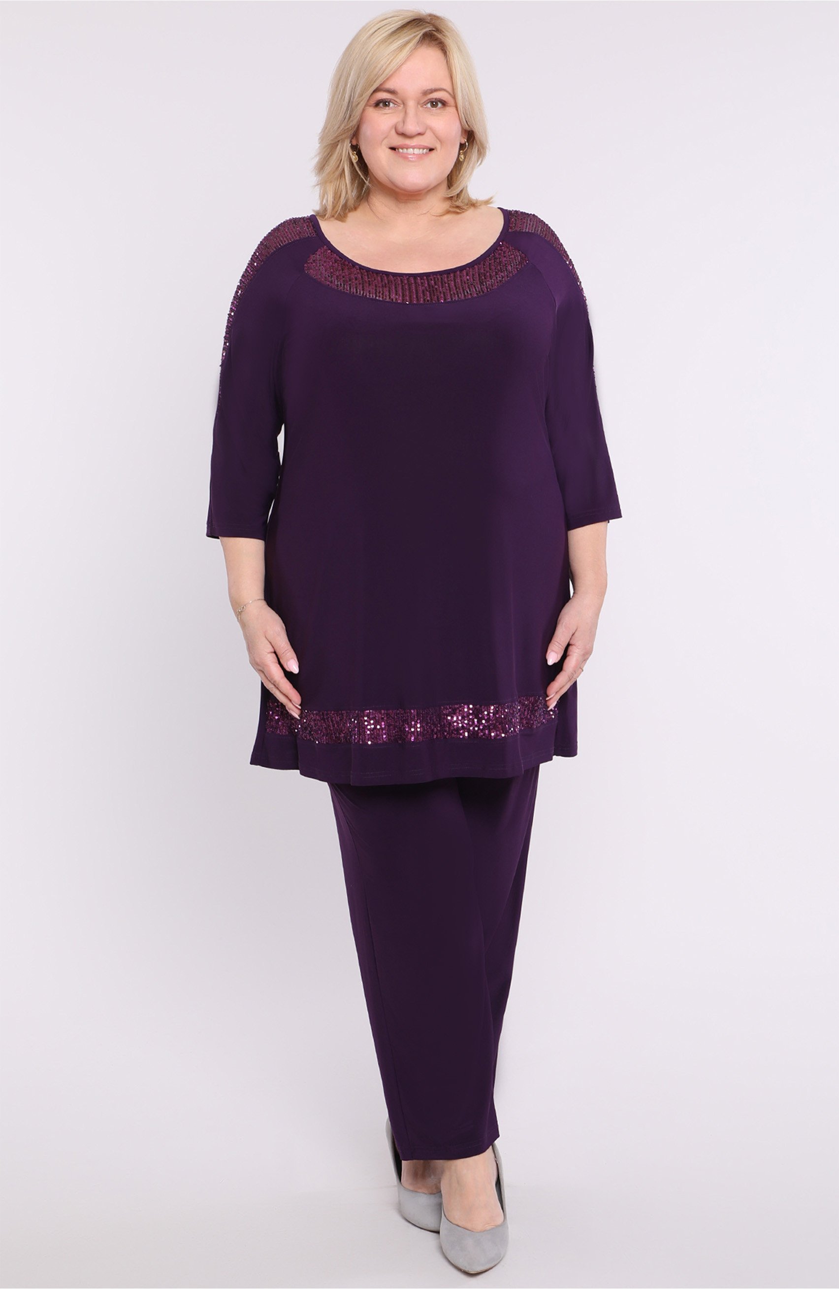 compleu violet cu paiete