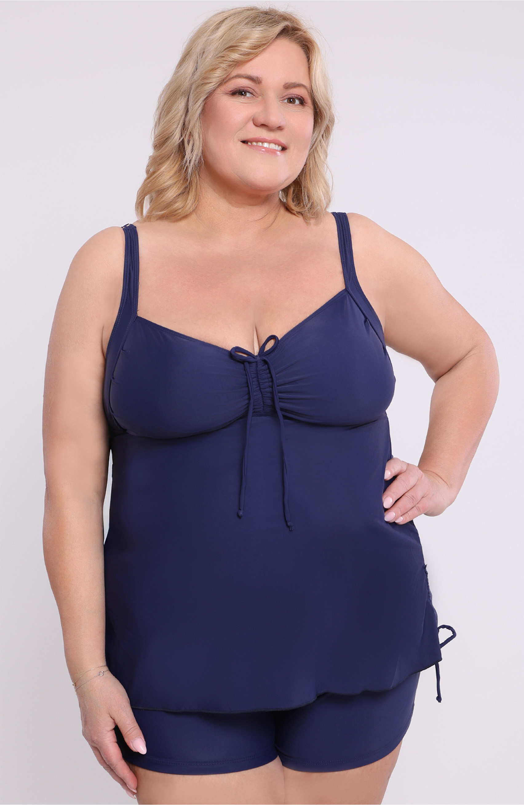 costum de baie bleumarin din două piese